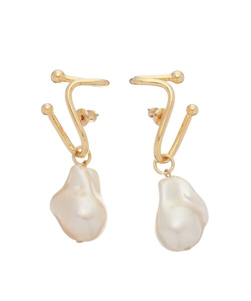 ELENDEEK(エレンディーク)の「ウェーブパール2WAYピアス(ピアス(両耳用)・レディース・ゴールド/シルバー・FREE)」の13枚目の写真