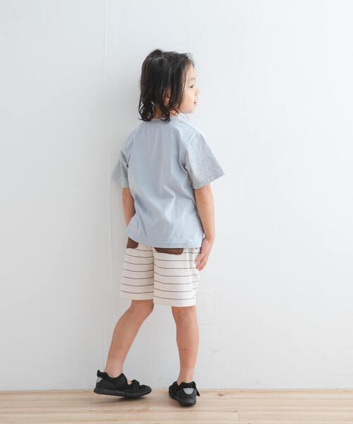 URBAN RESEARCH DOORS（アーバンリサーチドアーズ）の「『WEB/一部店舗限定サイズ』ボーダーワッフルショーツ(KIDS)（その他パンツ・キッズ・グレー/アイボリー・120/105/150/135）」の10枚目の写真