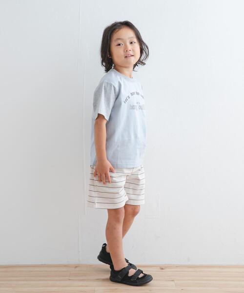 URBAN RESEARCH DOORS（アーバンリサーチドアーズ）の「『WEB/一部店舗限定サイズ』ボーダーワッフルショーツ(KIDS)（その他パンツ・キッズ・グレー/アイボリー・120/105/150/135）」の11枚目の写真