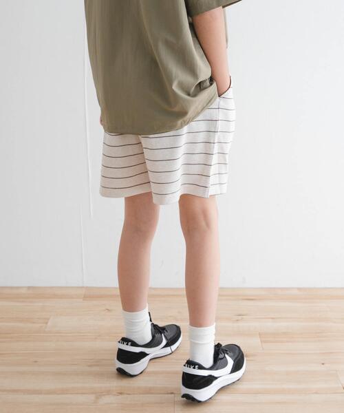 URBAN RESEARCH DOORS（アーバンリサーチドアーズ）の「『WEB/一部店舗限定サイズ』ボーダーワッフルショーツ(KIDS)（その他パンツ・キッズ・グレー/アイボリー・120/105/150/135）」の18枚目の写真