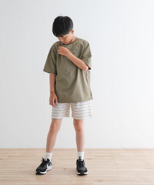 URBAN RESEARCH DOORS（アーバンリサーチドアーズ）の「『WEB/一部店舗限定サイズ』ボーダーワッフルショーツ(KIDS)（その他パンツ・キッズ・グレー/アイボリー・120/105/150/135）」の19枚目の写真
