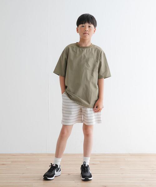 URBAN RESEARCH DOORS（アーバンリサーチドアーズ）の「『WEB/一部店舗限定サイズ』ボーダーワッフルショーツ(KIDS)（その他パンツ・キッズ・グレー/アイボリー・120/105/150/135）」の20枚目の写真