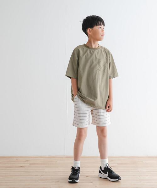 URBAN RESEARCH DOORS（アーバンリサーチドアーズ）の「『WEB/一部店舗限定サイズ』ボーダーワッフルショーツ(KIDS)（その他パンツ・キッズ・グレー/アイボリー・120/105/150/135）」の21枚目の写真