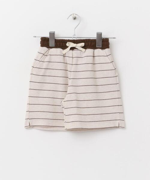 URBAN RESEARCH DOORS（アーバンリサーチドアーズ）の「『WEB/一部店舗限定サイズ』ボーダーワッフルショーツ(KIDS)（その他パンツ・キッズ・グレー/アイボリー・120/105/150/135）」の22枚目の写真