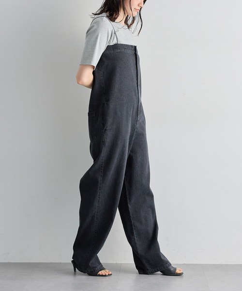 for/c（フォーシー）の「[低身長/高身長向けサイズ有]デニムサロペット【オーガニックコットン】（サロペット/オーバーオール・レディース・インディゴブルー/グレー・TM/PL/PM/L/M）」の6枚目の写真