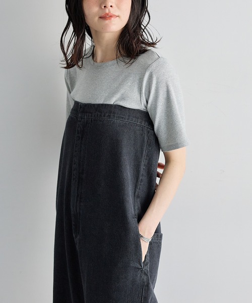 for/c（フォーシー）の「[低身長/高身長向けサイズ有]デニムサロペット【オーガニックコットン】（サロペット/オーバーオール・レディース・インディゴブルー/グレー・TM/PL/PM/L/M）」の12枚目の写真