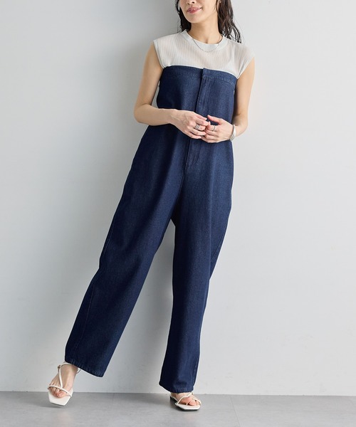for/c（フォーシー）の「[低身長/高身長向けサイズ有]デニムサロペット【オーガニックコットン】（サロペット/オーバーオール・レディース・インディゴブルー/グレー・TM/PL/PM/L/M）」の20枚目の写真
