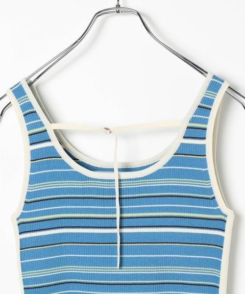 PAGEBOY（ページボーイ）の「2WAYレトロボーダータンク（Tシャツ/カットソー・レディース・ブラック/ブルー系その他4/ホワイト系その他・FREE）」の12枚目の写真