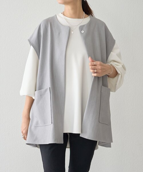 BEARDSLEY（ビアズリー）の「ポケットジレ（ベスト・レディース・ブラック/グレー・FREE）」の8枚目の写真