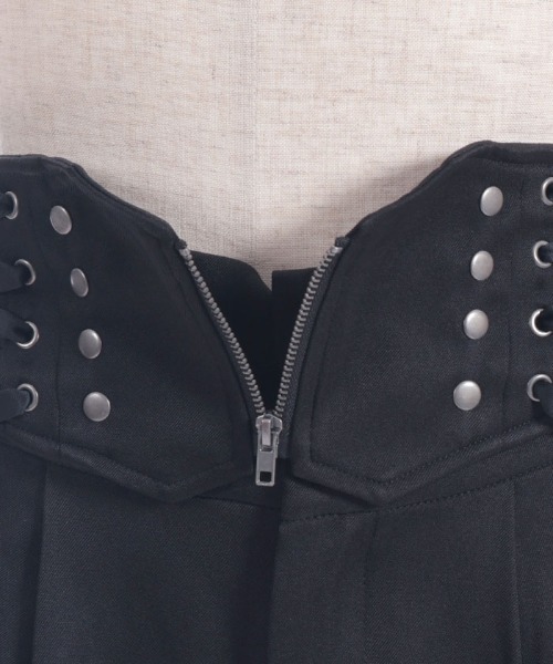 axes femme POETIQUE(アクシーズファムポエティック)の「レースアップデザインパンツ(その他パンツ・レディース・ブラック/ブルーグリーン・MEDIUM)」の15枚目の写真