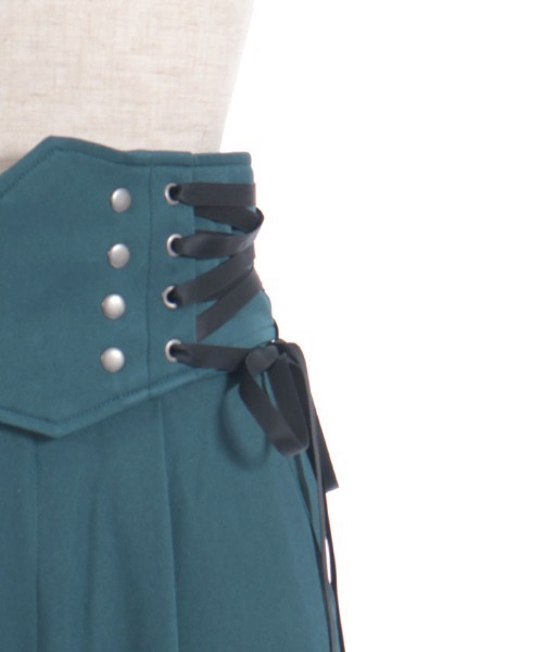axes femme POETIQUE(アクシーズファムポエティック)の「レースアップデザインパンツ(その他パンツ・レディース・ブラック/ブルーグリーン・MEDIUM)」の20枚目の写真
