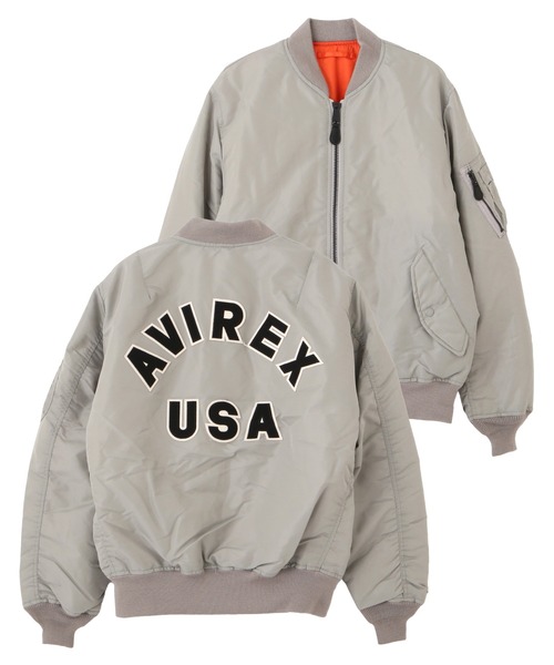 AVIREX（アヴィレックス）の「MA-1 COMMERCIAL LOGO / MA-1 コマーシャル ロゴ / フライトジャケット / AVIREX / アヴィレックス（MA-1・メンズ・セージグリーン/ブラック/タン/エンジ/シルバー・X-LARGE/MEDIUM/XX-LARGE/LARGE/XXX-LARGE）」の5枚目の写真