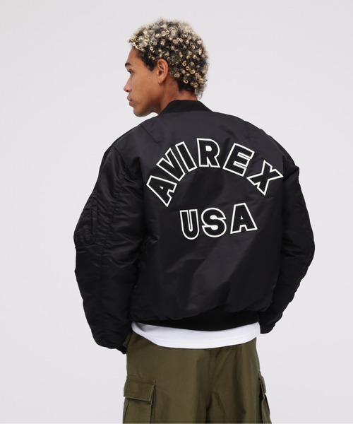 AVIREX（アヴィレックス）の「MA-1 COMMERCIAL LOGO / MA-1 コマーシャル ロゴ / フライトジャケット / AVIREX / アヴィレックス（MA-1・メンズ・セージグリーン/ブラック/タン/エンジ/シルバー・X-LARGE/MEDIUM/XX-LARGE/LARGE/XXX-LARGE）」の6枚目の写真