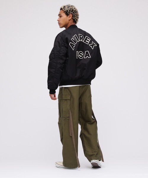 AVIREX（アヴィレックス）の「MA-1 COMMERCIAL LOGO / MA-1 コマーシャル ロゴ / フライトジャケット / AVIREX / アヴィレックス（MA-1・メンズ・セージグリーン/ブラック/タン/エンジ/シルバー・X-LARGE/MEDIUM/XX-LARGE/LARGE/XXX-LARGE）」の9枚目の写真