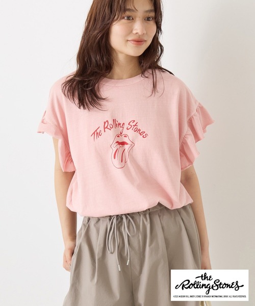 AMERICAN HOLIC(アメリカンホリック)の「【KISS/The Rolling Stones】Tシャツ(Tシャツ/カットソー・レディース・ラベンダー/ピンク/オフホワイト/チャコールグレー・M/L)」の4枚目の写真