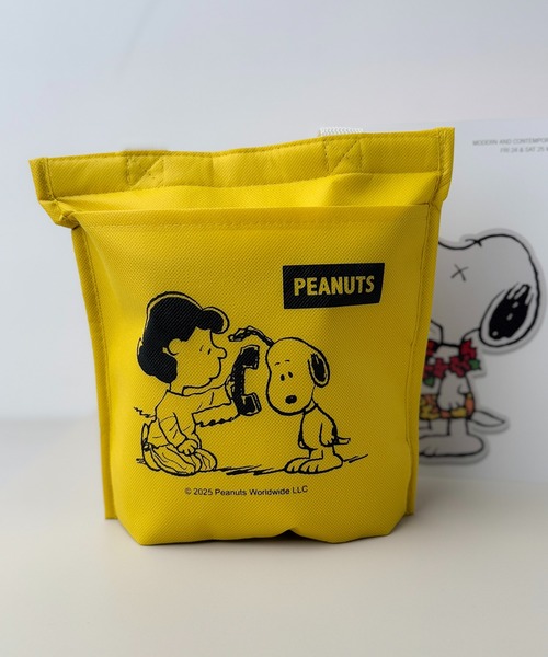 PEANUTS(ピーナッツ)の「6D24 ポケット付 ランチバッグ(お弁当箱・レディース・イエロー/グレー/ブルー・ONESIZE)」の7枚目の写真