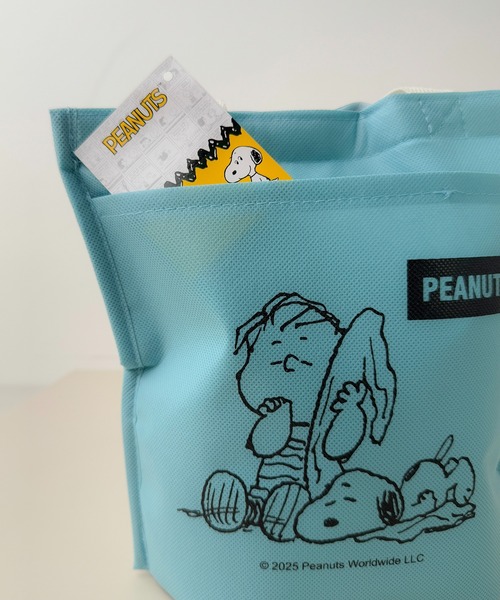 PEANUTS(ピーナッツ)の「6D24 ポケット付 ランチバッグ(お弁当箱・レディース・イエロー/グレー/ブルー・ONESIZE)」の8枚目の写真