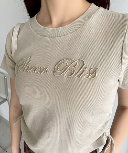 one after another NICE CLAUP（ワンアフターアナザーナイスクラップ）の「ピグメントドロストTシャツ（Tシャツ/カットソー・レディース・モカ/スミクロ/オフホワイト・FREE）」の16枚目の写真