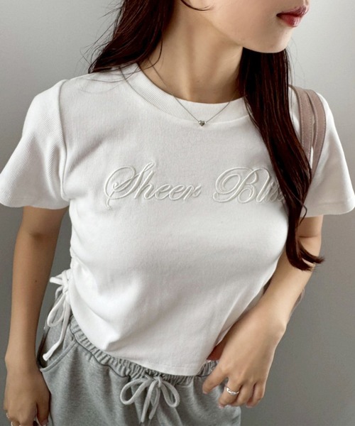 one after another NICE CLAUP（ワンアフターアナザーナイスクラップ）の「ピグメントドロストTシャツ（Tシャツ/カットソー・レディース・モカ/スミクロ/オフホワイト・FREE）」の10枚目の写真
