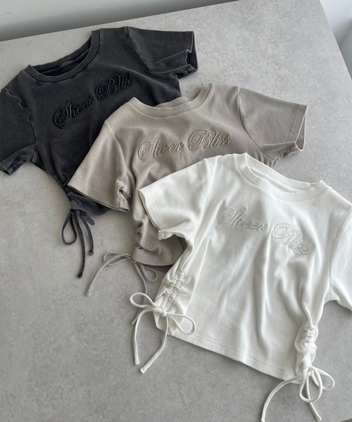 one after another NICE CLAUP（ワンアフターアナザーナイスクラップ）の「ピグメントドロストTシャツ（Tシャツ/カットソー・レディース・モカ/スミクロ/オフホワイト・FREE）」の21枚目の写真