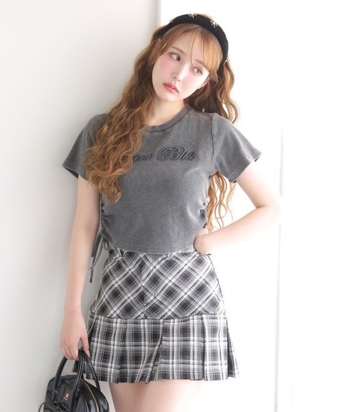 one after another NICE CLAUP（ワンアフターアナザーナイスクラップ）の「ピグメントドロストTシャツ（Tシャツ/カットソー・レディース・モカ/スミクロ/オフホワイト・FREE）」の19枚目の写真