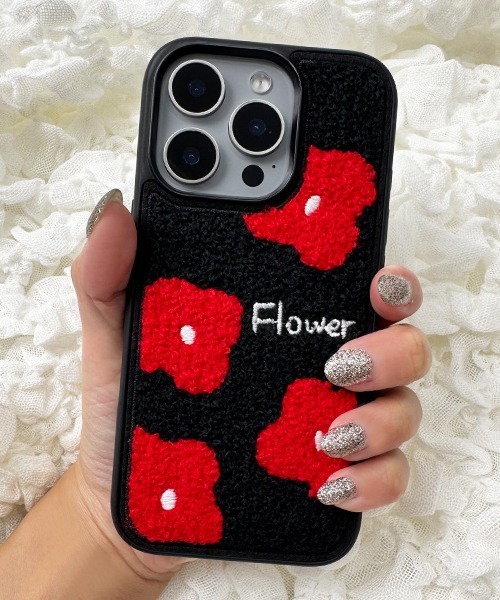 Fun & Daily(ファンアンドデイリー)の「Embroidery iPhone 15 16 17 Pro ProMax Air / アイフォン プロ プロマックス(スマホケース/カバー・レディース・ブラック/ブルー/ホワイト・iPhone 15/iPhone 16 Pro/iPhone 16/iPhone 15 Pro Max/iPhone 15 Pro/iPhone 16 Pro Max/iPhone 17/iPhone 17 Pro/iPhone 17 Pro Max/iPhone Air)」の12枚目の写真