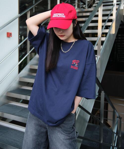 BEN DAVIS(ベンデイビス)の「∴WEGO/BENDAVIS別注クールタッチワンポイントT(Tシャツ/カットソー・メンズ・ネイビー/ブラック/ホワイト/ブラウン・LARGE/MEDIUM/SMALL)」の4枚目の写真