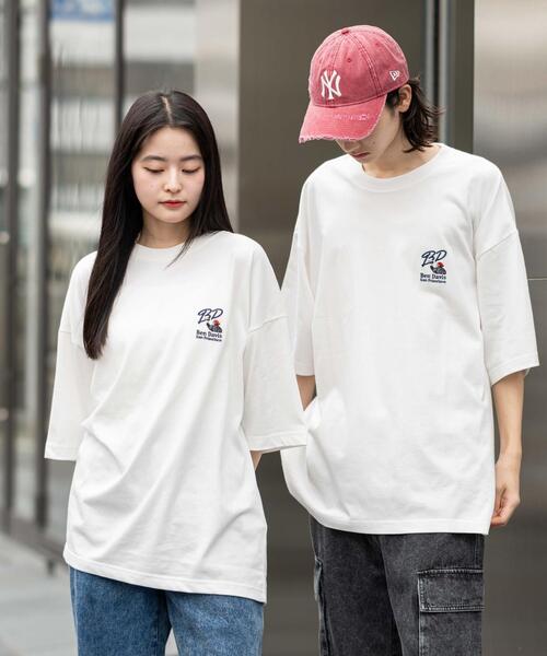 BEN DAVIS(ベンデイビス)の「∴WEGO/BENDAVIS別注クールタッチワンポイントT(Tシャツ/カットソー・メンズ・ネイビー/ブラック/ホワイト/ブラウン・LARGE/MEDIUM/SMALL)」の1枚目の写真