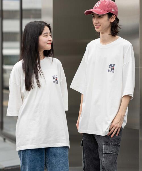 BEN DAVIS(ベンデイビス)の「∴WEGO/BENDAVIS別注クールタッチワンポイントT(Tシャツ/カットソー・メンズ・ネイビー/ブラック/ホワイト/ブラウン・LARGE/MEDIUM/SMALL)」の5枚目の写真