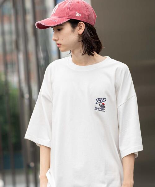 BEN DAVIS(ベンデイビス)の「∴WEGO/BENDAVIS別注クールタッチワンポイントT(Tシャツ/カットソー・メンズ・ネイビー/ブラック/ホワイト/ブラウン・LARGE/MEDIUM/SMALL)」の8枚目の写真