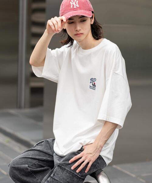 BEN DAVIS(ベンデイビス)の「∴WEGO/BENDAVIS別注クールタッチワンポイントT(Tシャツ/カットソー・メンズ・ネイビー/ブラック/ホワイト/ブラウン・LARGE/MEDIUM/SMALL)」の9枚目の写真