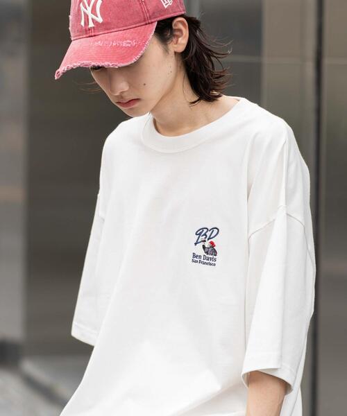 BEN DAVIS(ベンデイビス)の「∴WEGO/BENDAVIS別注クールタッチワンポイントT(Tシャツ/カットソー・メンズ・ネイビー/ブラック/ホワイト/ブラウン・LARGE/MEDIUM/SMALL)」の10枚目の写真