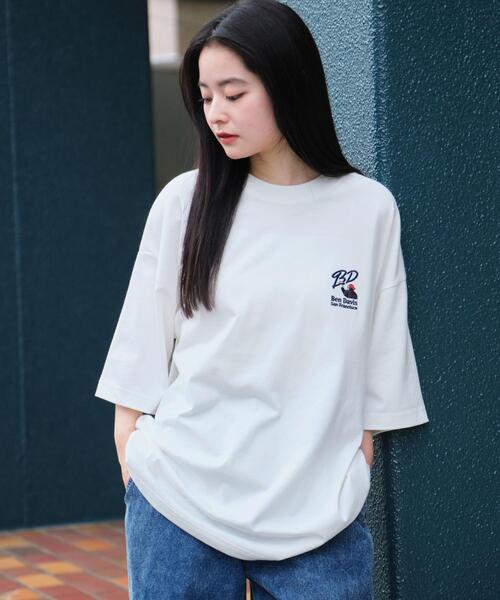 BEN DAVIS(ベンデイビス)の「∴WEGO/BENDAVIS別注クールタッチワンポイントT(Tシャツ/カットソー・メンズ・ネイビー/ブラック/ホワイト/ブラウン・LARGE/MEDIUM/SMALL)」の12枚目の写真