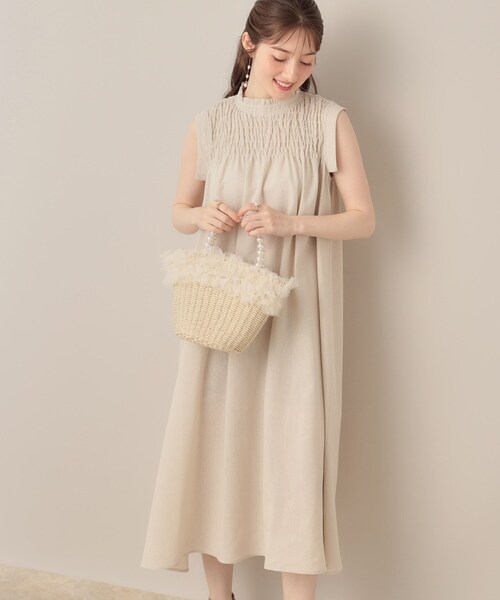 couture brooch(クチュールブローチ)の「アソートシャーリングシャツワンピース(ワンピース・レディース・ブラック/ライトベージュ/レッド系/ネイビー系2・38/40)」の1枚目の写真