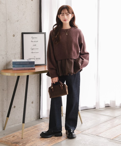 Petitle（プチレ）の「[ 低身長向けサイズ ] ウエスト調整ゴム付きストレートデニムパンツ（デニムパンツ・レディース・ブルー/ライトブルー/インディゴブルー・PL/PM/PS）」の20枚目の写真