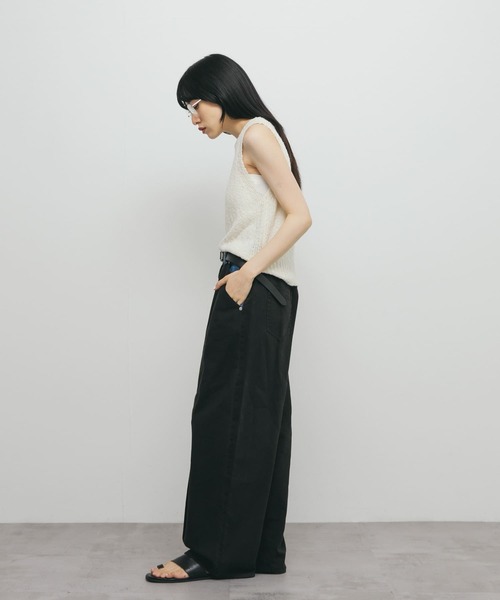 KBF（ケイビーエフ）の「ブークレニットタンクトップ（ニット/セーター・レディース・ブラック/アイボリー・ONE）」の8枚目の写真