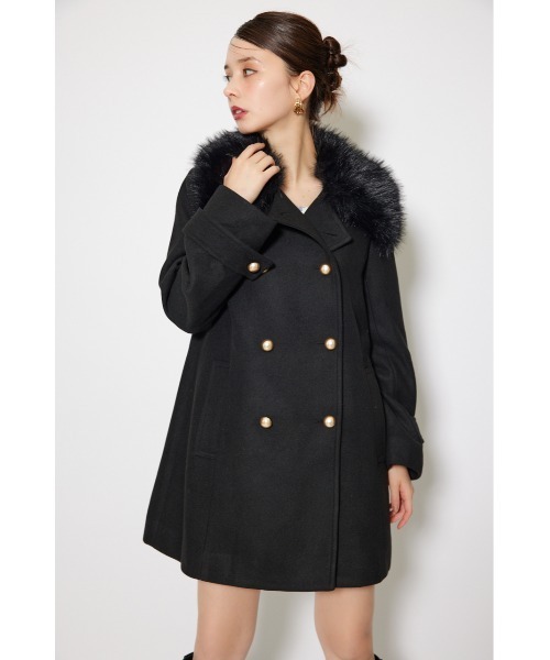 rienda（リエンダ）の「Aラインステンカラーコート 秋服（ステンカラーコート・レディース・ブラック系その他/ブラック/ブラウン系その他・SMALL/MEDIUM）」の7枚目の写真