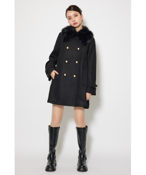 rienda（リエンダ）の「Aラインステンカラーコート 秋服（ステンカラーコート・レディース・ブラック系その他/ブラック/ブラウン系その他・SMALL/MEDIUM）」の8枚目の写真