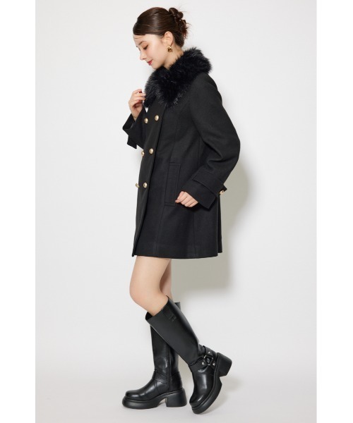 rienda（リエンダ）の「Aラインステンカラーコート 秋服（ステンカラーコート・レディース・ブラック系その他/ブラック/ブラウン系その他・SMALL/MEDIUM）」の10枚目の写真