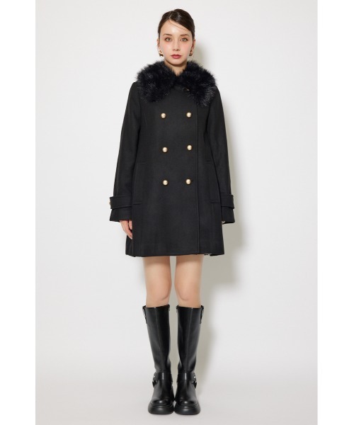 rienda（リエンダ）の「Aラインステンカラーコート 秋服（ステンカラーコート・レディース・ブラック系その他/ブラック/ブラウン系その他・SMALL/MEDIUM）」の11枚目の写真