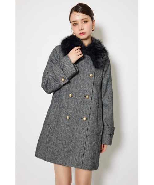 Aラインステンカラーコート 秋服（ステンカラーコート）｜rienda
