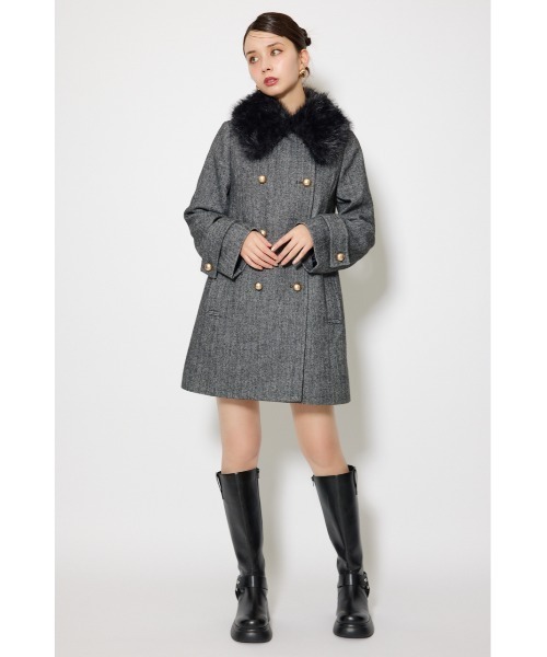 Aラインステンカラーコート 秋服（ステンカラーコート）｜rienda