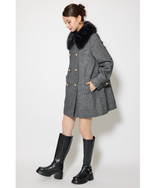 rienda（リエンダ）の「Aラインステンカラーコート 秋服（ステンカラーコート・レディース・ブラック系その他/ブラック/ブラウン系その他・SMALL/MEDIUM）」の20枚目の写真