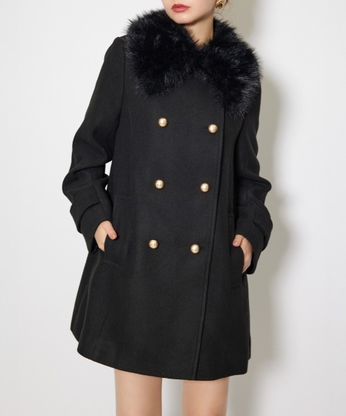 Aラインステンカラーコート 秋服（ステンカラーコート）｜rienda