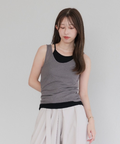 セール】カップ付きレイヤードアメスリタンクセット（タンクトップ