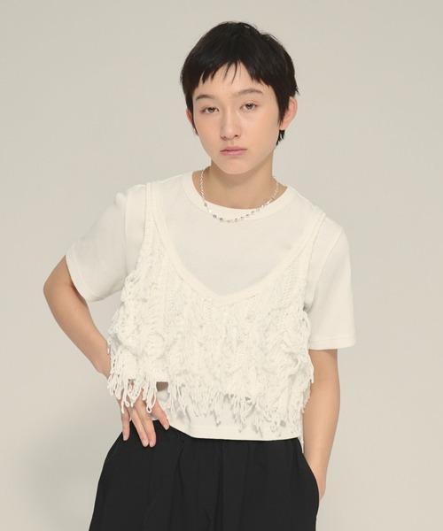 【eL】5G Fringe Compact Gilet/582395