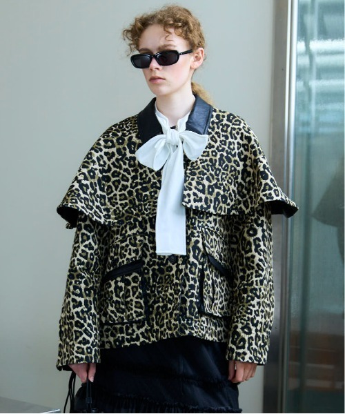 【最終値下げ】MAISON SPECIAL ヒョウ柄ジャケット 25AW PRE-ORDER】leopard Military Cape Jacket/レオパード