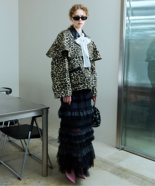 MAISON SPECIAL レオパード ジャケット ブルゾン メゾンスペシャル leopard Military Cape Jacket/レオパードミリタリーケープ