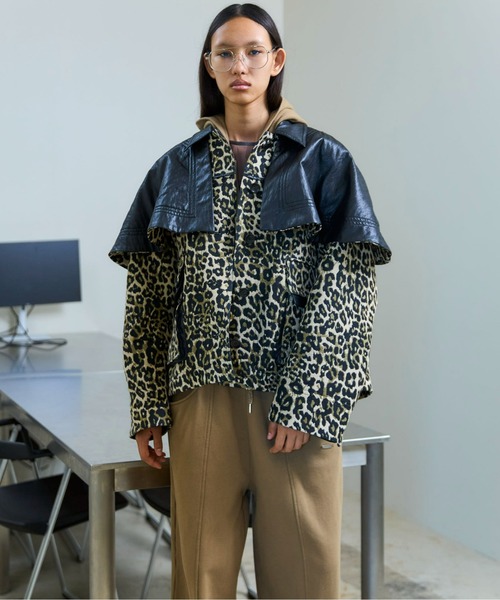 leopard Military Cape Jacket/レオパードミリタリーケープ