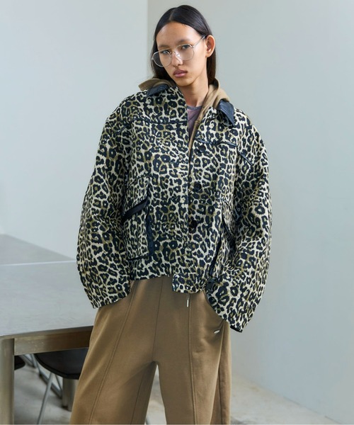 MAISON SPECIAL レオパード ジャケット ブルゾン メゾンスペシャル MAISON SPECIAL ブルゾン アウター Leopard Compact Silhouette